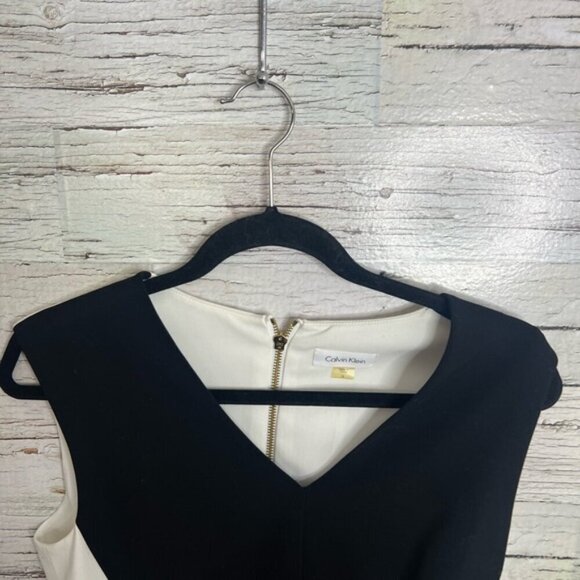Calvin Klein  black white career dress size 6 - Picture 3 of 7